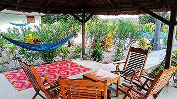 Hôtel Cap Skirring patio terrasse Le Papayer Ecolodge hôtel Casamance Sénégal